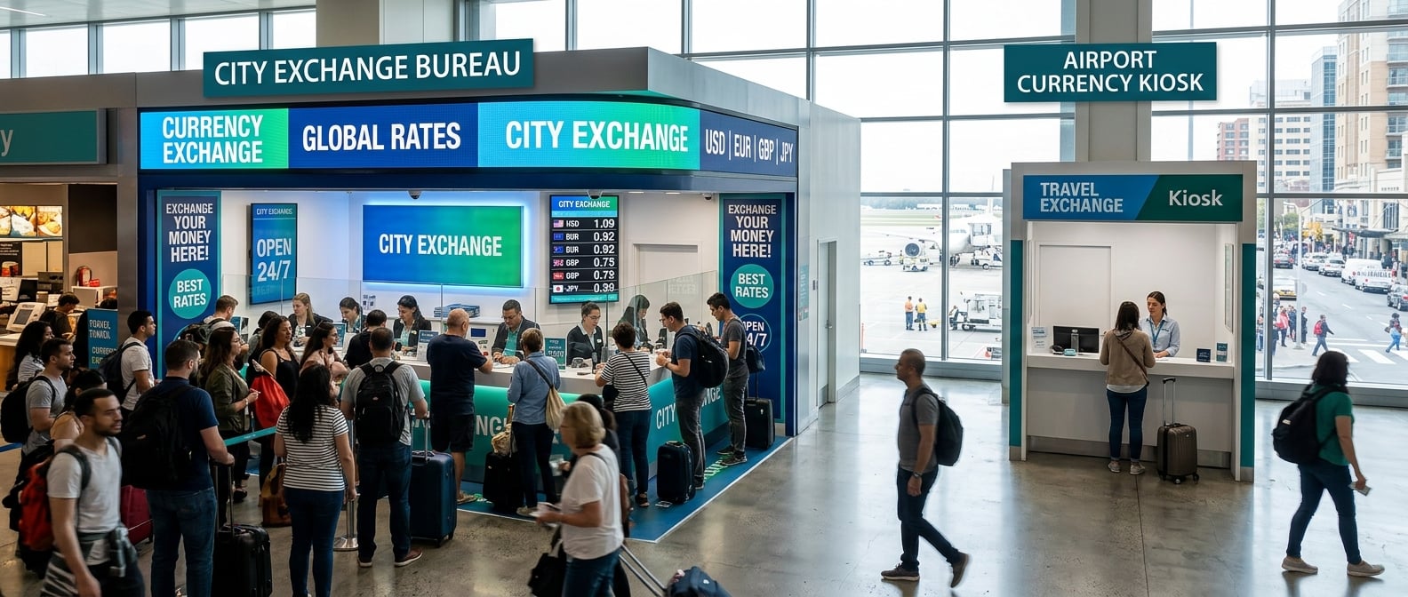 Ist es günstiger, Geld am Flughafen oder in der Stadt zu wechseln?